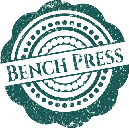 Bench Press grunge style stamp