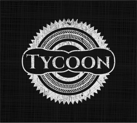Tycoon chalkboard emblem written on a blackboard