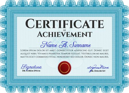 certificate template eps10 jpg of achievement diploma vector illustration design completion