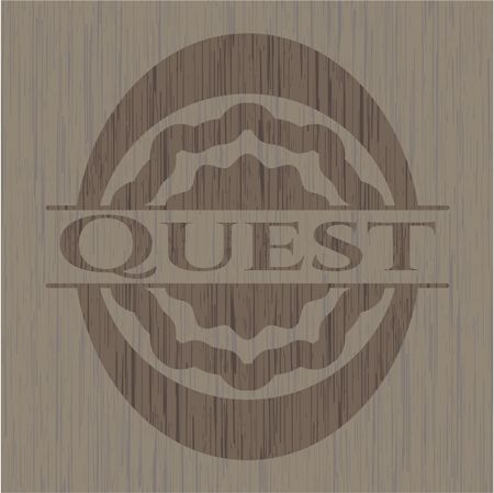 Quest retro style wood emblem