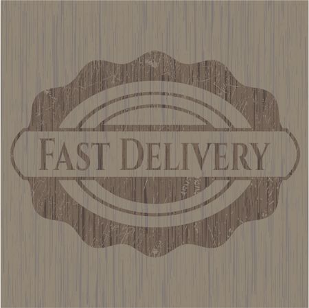 Fast Delivery retro wooden emblem