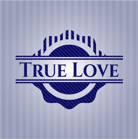 True Love emblem with denim high quality background