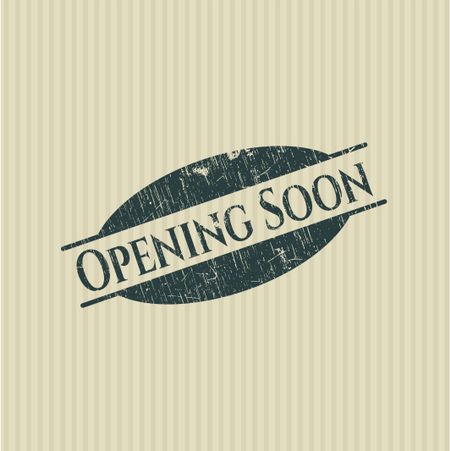 Opening Soon with rubber seal texture