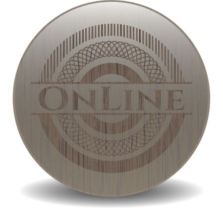 Online vintage wooden emblem