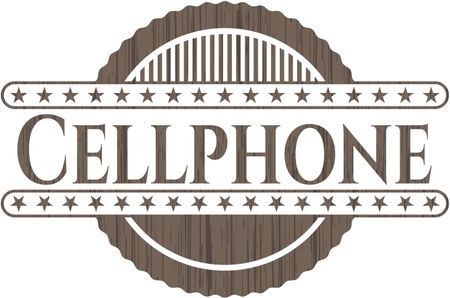 Cellphone retro wood emblem