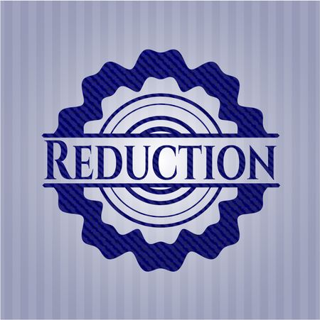Reduction emblem with jean high quality background