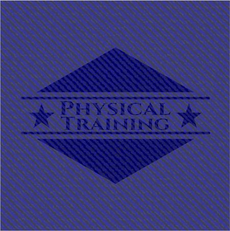 Physical Training emblem with jean background