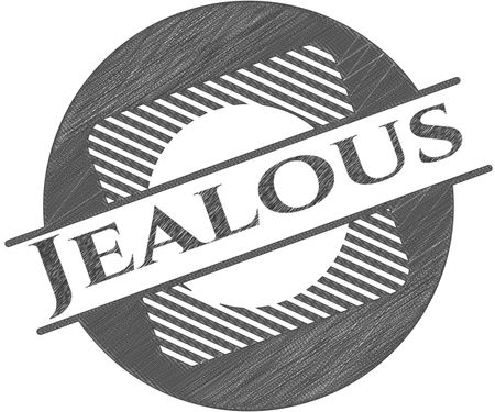 Jealous emblem drawn in pencil