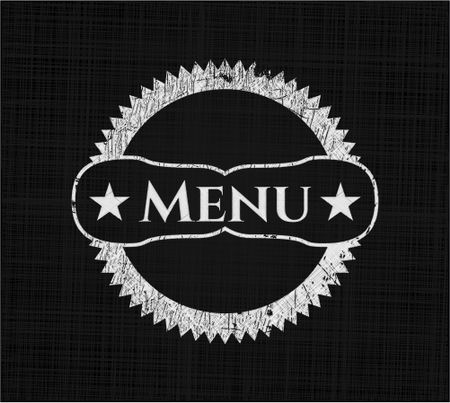 Menu chalkboard emblem