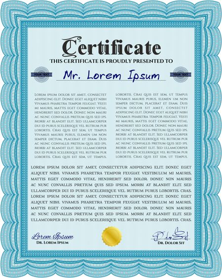 certificate template eps10 jpg of achievement diploma vector illustration design completion