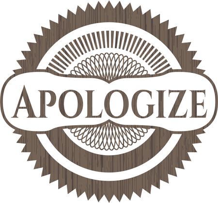 Apologize wood emblem