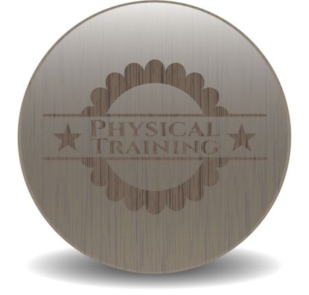 Physical Training retro style wood emblem