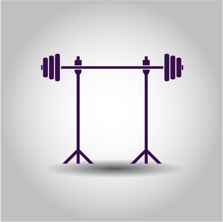 barbell on rack icon vector symbol flat eps jpg app