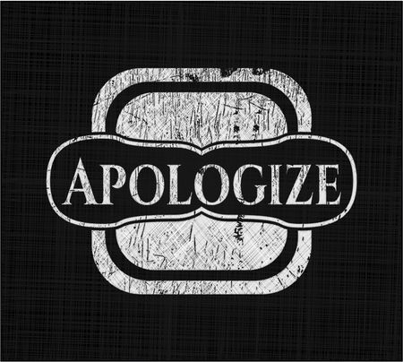 Apologize with chalkboard texture