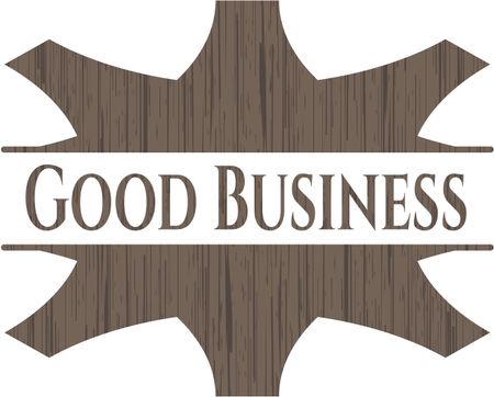 Good Business retro style wood emblem