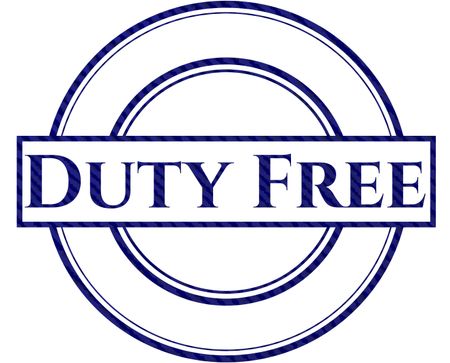 Duty Free emblem with denim high quality background