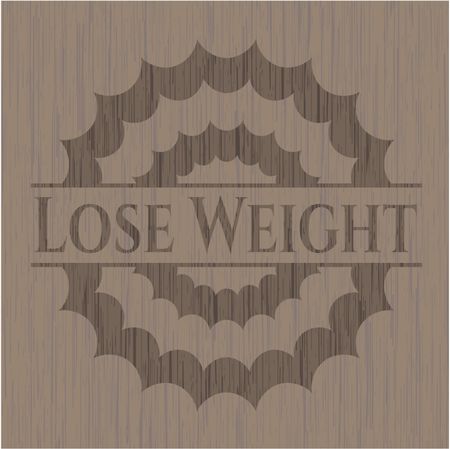 Lose Weight realistic wood emblem