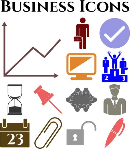 13 icon set. business Icons. Minimal Modern.