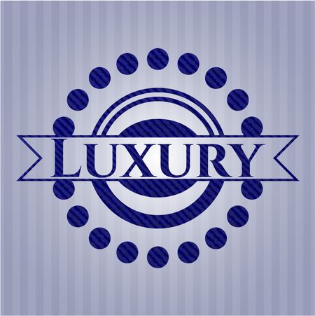 Luxury emblem with denim high quality background