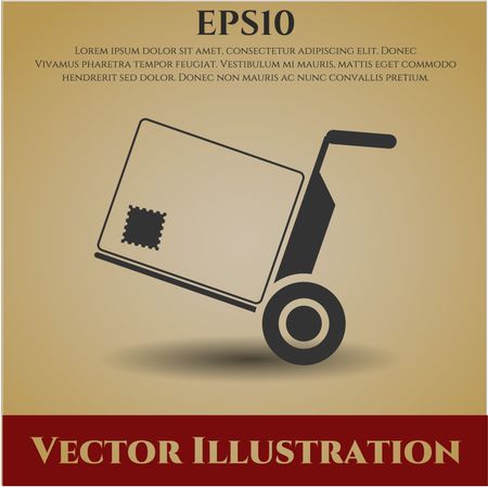Cargo icon vector symbol flat eps jpg app web concept website
