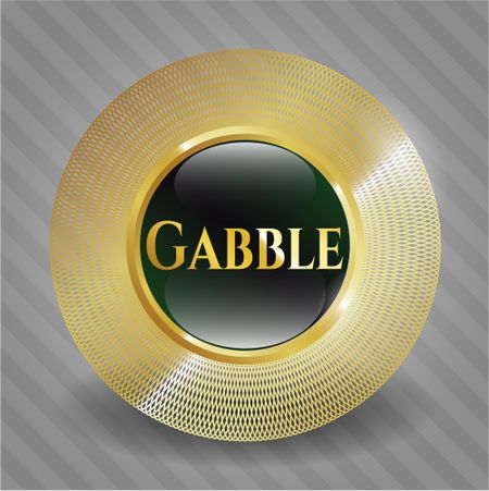 Gabble gold emblem or badge