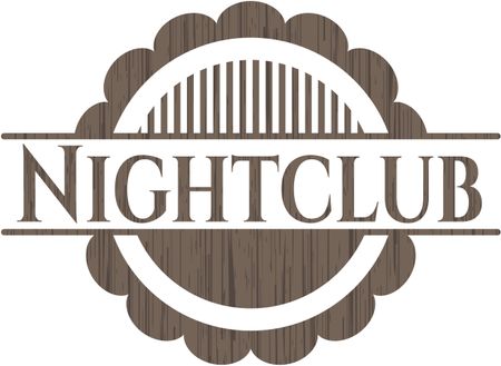 Nightclub retro wood emblem