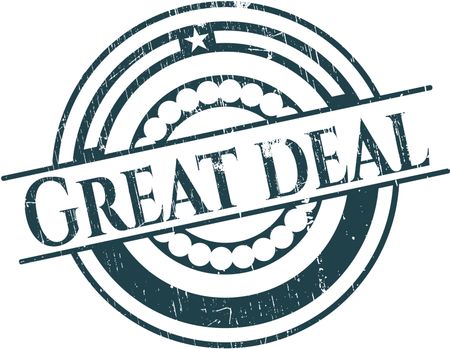 Great Deal rubber stamp with grunge texture
