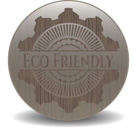 Eco Friendly retro wood emblem