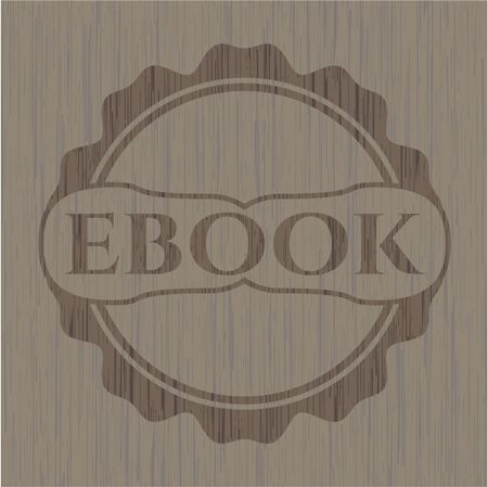 ebook badge with wood background
