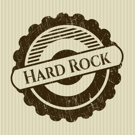 Hard Rock rubber grunge stamp