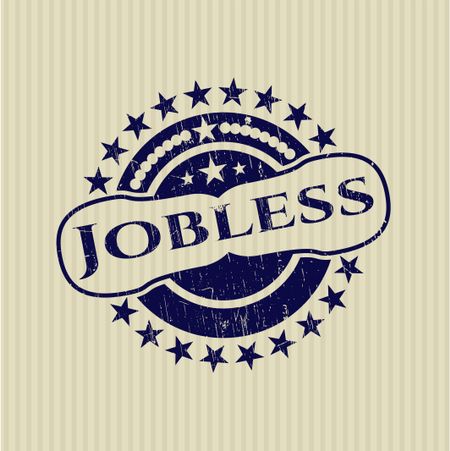 Jobless rubber grunge stamp