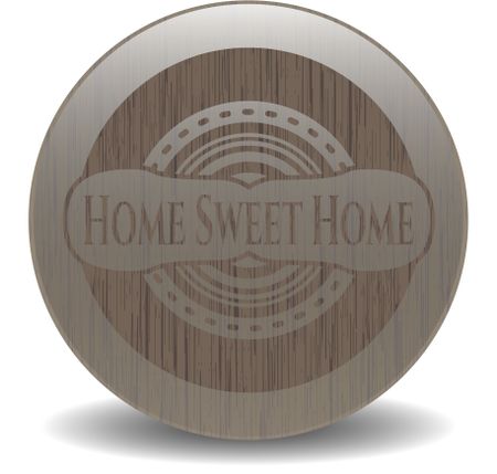 Home Sweet Home retro style wood emblem