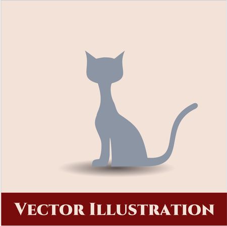 Cat icon vector symbol flat eps jpg app web concept website