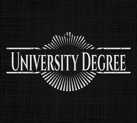 University Degree chalkboard emblem