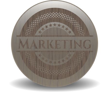 Marketing wooden emblem