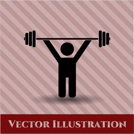 Weightlifting vector icon