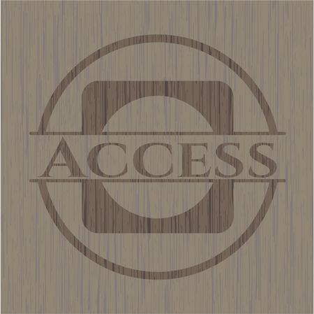 Access wooden emblem. Retro
