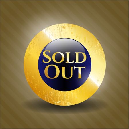 Sold Out gold emblem or badge