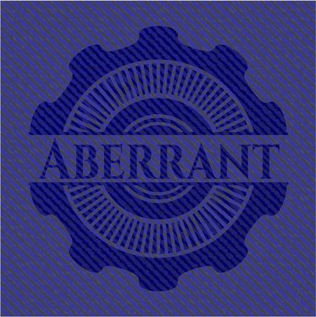 Aberrant emblem with denim high quality background