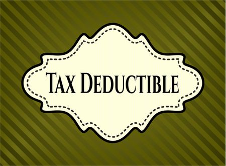 Tax Deductible poster
