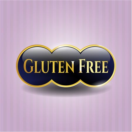 Gluten Free golden badge or emblem