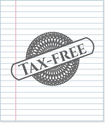 Tax-free emblem draw with pencil effect