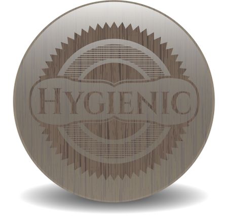 Hygienic vintage wood emblem