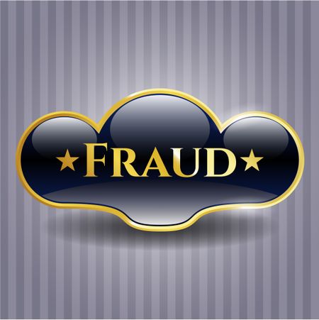 Fraud gold emblem or badge