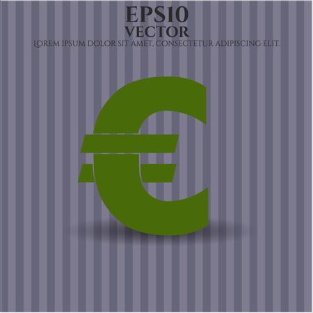 euro icon vector symbol flat eps jpg app web concept website