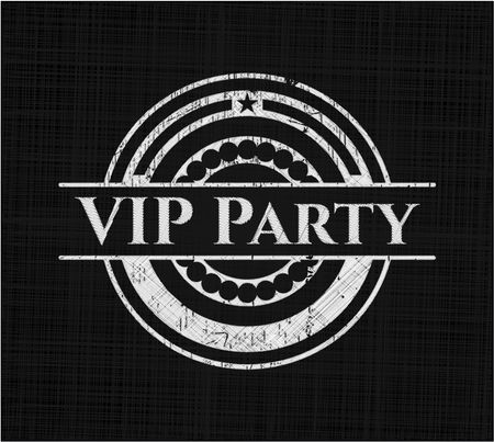 VIP Party written with chalkboard texture