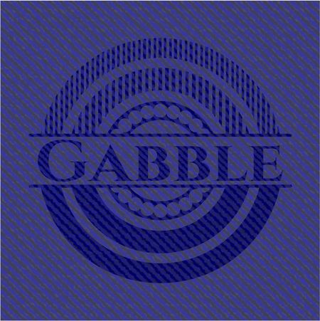 Gabble emblem with jean high quality background