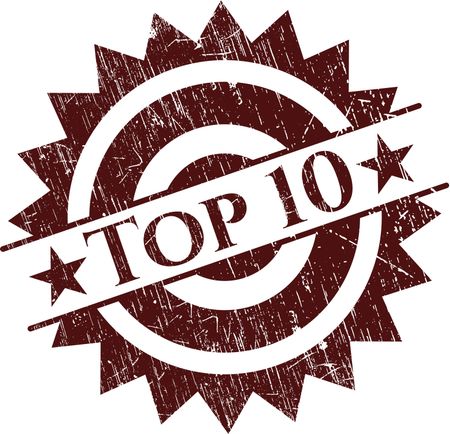 Top 10 rubber stamp with grunge texture
