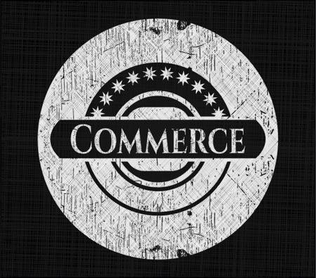 Commerce with chalkboard texture
