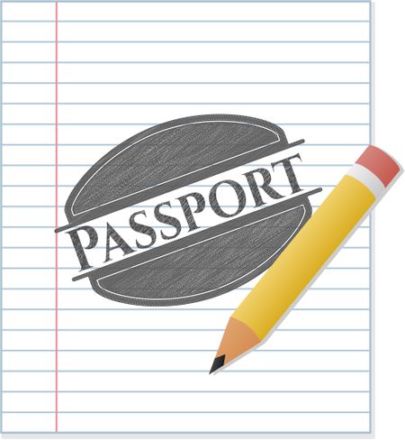 Passport pencil effect